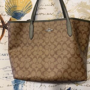 Coach Brown Signature Tote Bag